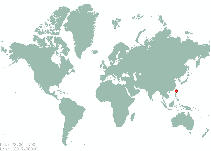 Hengchun in world map